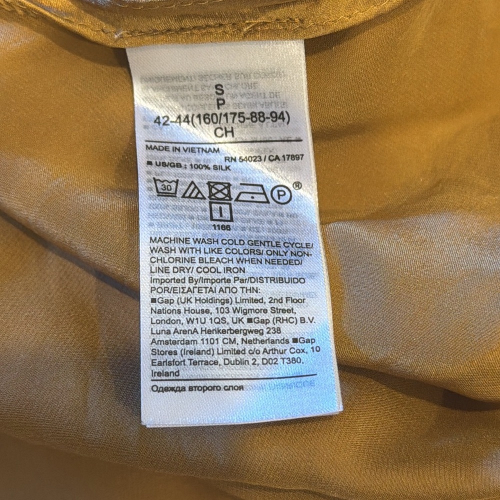 Banana Republic Gold Maxi Silk Skirt Size S - Picture 11 of 11